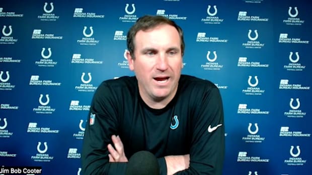 Jim Bob Cooter on Gardner Minshew Turnovers